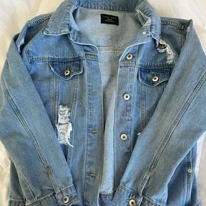 Ripped jean jacket